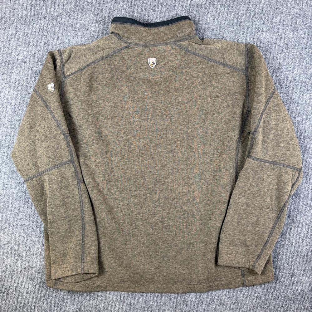 Kuhl Revel 1/4 Zip Fleece Sweater Mens XL Brown Pullover Hiking Outdoor 3007 - Picture 2 of 10
